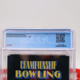 CHAMPIONSHIP BOWLING - CGC GRADED 8.5 A! NEW & Factory Sealed with Authentic H-Seam! (NES Nintendo)