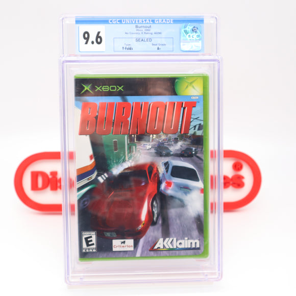 BURNOUT / BURN OUT - CGC GRADED 9.6 A+! NEW & Factory Sealed! (XBOX)