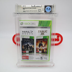 HALO REACH & FABLE III DOUBLE PACK - WATA GRADED 9.0 A! NEW & Factory Sealed! (XBox 360)