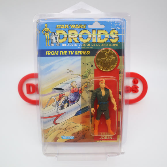 THALL JOBEN WITH COLLECTOR'S COIN - 12 BACK - NEW Authentic & Factory Sealed + STAR CASE! (MOC Vintage Star Wars DROIDS Figure)