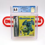 MONSTERS, INC. CGC GRADED 8.0 A+! NEW & Factory Sealed! (Game Boy Advance GBA)