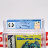 MONSTERS, INC. CGC GRADED 8.0 A+! NEW & Factory Sealed! (Game Boy Advance GBA)