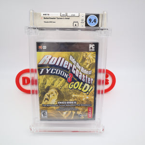 ROLLERCOASTER TYCOON 3: GOLD! WATA GRADED 9.4 A! NEW & Factory Sealed! (PC Computer Game)