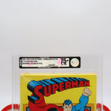 SUPER-MAN / SUPERMAN: THE MAN OF STEEL - VGA GRADED 75+ EX+/NM SILVER! NEW & Factory Sealed! (COMMODORE 64/128)