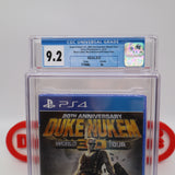 DUKE NUKEM 3D: 20TH ANNIVERSARY WORLD TOUR - CGC GRADED 9.2 A+! NEW & Factory Sealed! (PS4 PlayStation 4)