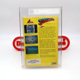 SUPER-MAN / SUPERMAN: THE MAN OF STEEL - VGA GRADED 75+ EX+/NM SILVER! NEW & Factory Sealed! (COMMODORE 64/128)