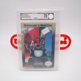 NOBUNAGA'S AMBITION - VGA GRADED 75 EX+/NM SILVER! NEW & Factory Sealed with Authentic H-Seam! (NES Nintendo)