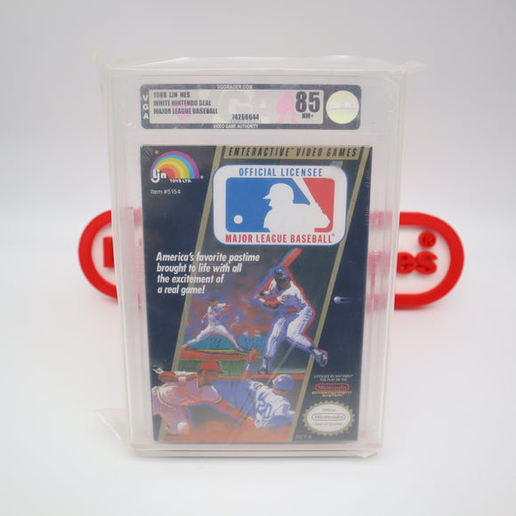 MLB / MAJOR LEAGUE BASEBALL - VGA GRADED 85 NM+ SILVER! NEW & Factory Sealed with Authentic H-Seam! (NES Nintendo)