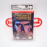 WIZARDS & WARRIORS III 3: KUROS - VISIONS OF POWER - VGA GRADED 80 NM SILVER! NEW & Factory Sealed with Authentic V-Overlap Seam! (NES Nintendo)