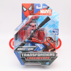 HELICOPTER TO SPIDER-MAN / SPIDERMAN - MARVEL TRANSFORMERS CROSSOVERS FIGURE - NEW Authentic & Factory Sealed!