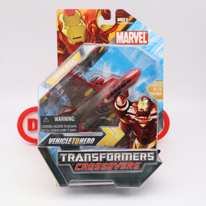 FIGHTER JET TO IRON MAN - MARVEL TRANSFORMERS CROSSOVERS FIGURE - NEW Authentic & Factory Sealed!