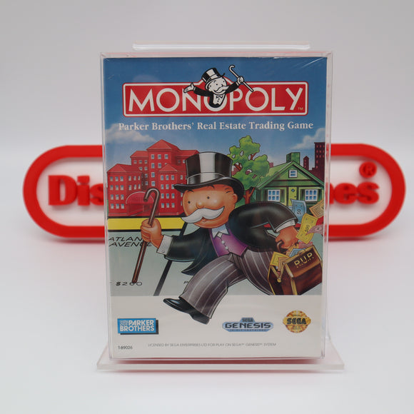 MONOPOLY - CASE-FRESH COPY! NEW & Factory Sealed with Authentic V-Overlap Seam! (Sega Genesis)