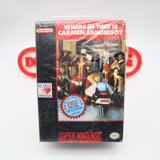 WHERE IN TIME IS CARMEN SANDIEGO? - NEW & Factory Sealed with Authentic V-Seam! (SNES Super Nintendo)