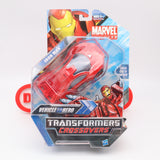 RACE CAR TO IRON MAN - MARVEL TRANSFORMERS CROSSOVERS FIGURE - NEW Authentic & Factory Sealed!