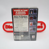 WHERE IN TIME IS CARMEN SANDIEGO? - NEW & Factory Sealed with Authentic V-Seam! (SNES Super Nintendo)