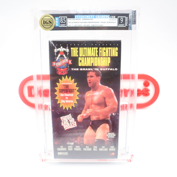 UFC THE ULTIMATE FIGHTING CHAMPIONSHIP: THE BRAWL IN BUFFALO - IGS GRADED 8.5 BOX & 9.0 SEAL! NEW & Factory Sealed with Authentic H-Overlap Seam! (VHS)