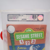 SESAME STREET 123 - ROUND SOQ! VGA GRADED 85 NM+ SILVER! NEW & Factory Sealed with Authentic H-Seam! (NES Nintendo)