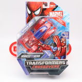 RACE CAR TO SPIDER-MAN / SPIDERMAN - MARVEL TRANSFORMERS CROSSOVERS FIGURE - NEW Authentic & Factory Sealed!