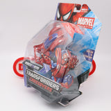 RACE CAR TO SPIDER-MAN / SPIDERMAN - MARVEL TRANSFORMERS CROSSOVERS FIGURE - NEW Authentic & Factory Sealed!