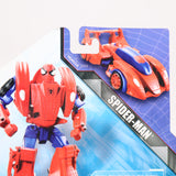 RACE CAR TO SPIDER-MAN / SPIDERMAN - MARVEL TRANSFORMERS CROSSOVERS FIGURE - NEW Authentic & Factory Sealed!