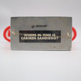 KONAMI: WHERE IN TIME IS CARMEN SANDIEGO? NEW & Factory Sealed with Authentic 3-Sided Seam! (NES Nintendo)