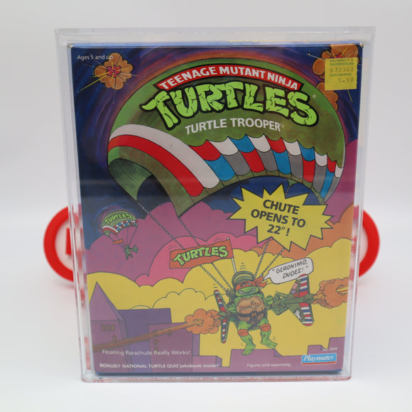 TURTLE TROOPER - 1988 PLAYMATES - CAS GRADED 85+ NEW Authentic & Factory Sealed! (Vintage TMNT Figure Playset)