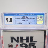 NHL 95 / 1995 HOCKEY - CGC GRADED 9.8 B+! NEW & Factory Sealed with Authentic V-Overlap Seam! (Sega Genesis)