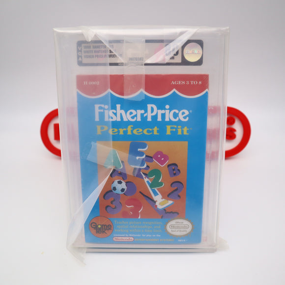 FISHER-PRICE: PERFECT FIT - VGA GRADED 80 NM SILVER! NEW & Factory Sealed with Authentic H-Seam! (NES Nintendo)