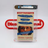 HIDDEN AGENDA (PROMO SCREENER!) IGS GRADED 8.5 BOX & 8 SEAL! NEW & Factory Sealed with Authentic V-Overlap Seam! (VHS)