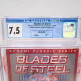 BLADES OF STEEL - RARE CLASSIC SERIES VARIANT! CGC GRADED 7.5 A! NEW & Factory Sealed with Authentic H-Seam! (NES Nintendo)