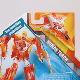 FIGHTER JET TO  HUMAN TORCH - MARVEL TRANSFORMERS CROSSOVERS FIGURE - NEW Authentic & Factory Sealed!