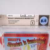 MICKEY'S ADVENTURES IN NUMBERLAND - WATA GRADED 8.0 B! NEW & Factory Sealed with Authentic H-Seam! (NES Nintendo)