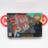 SIM CITY / SIMCITY (THE ORIGINAL!) NEW & Factory Sealed with Authentic V-Seam! (SNES Super Nintendo)