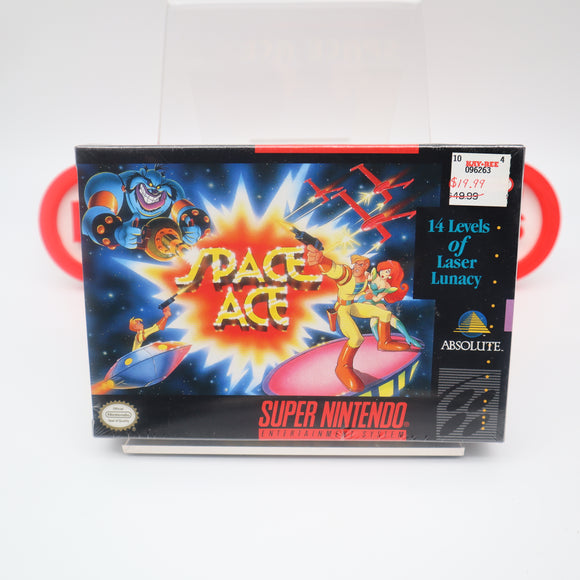 SPACE ACE - NEW & Factory Sealed with Authentic V-Seam! (SNES Super Nintendo)
