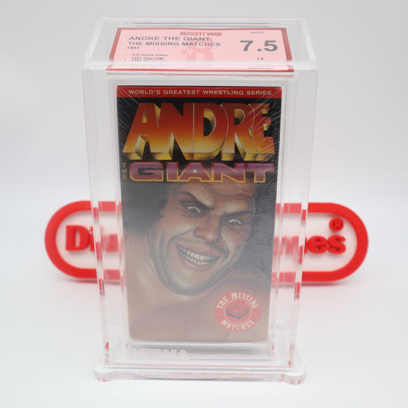 ANDRE THE GIANT: THE MISSING MATCHES / WWF WWE WRESTLING - BECKETT GRADED 7.5 EX B+! NEW & Factory Sealed with Authentic 3-Sided Seam! (VHS)