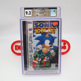 SONIC THE HEDGEHOG: SONIC 3D / 3-D BLAST - CGC PEDIGREEE GRADED 9.2 A+! NEW & Factory Sealed! (Sega Saturn)