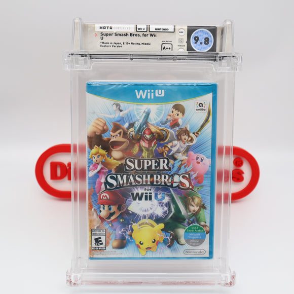 SUPER SMASH BROS. for WII U (World Edition) WATA GRADED 9.8 A++! NEW & Factory Sealed! (Nintendo Wii U)