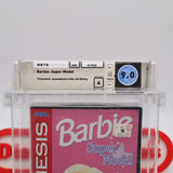 BARBIE SUPER MODEL (RARE CLAMSHELL VARIANT) WATA GRADED 9.0 A! NEW & Factory Sealed with Authentic RTB Seal! (Sega Genesis)