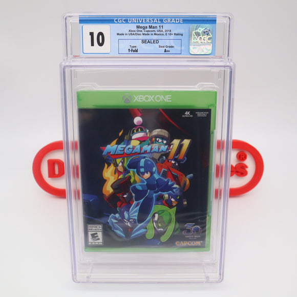 MEGA MAN / MEGAMAN 11 - HIGHEST/PERFECT GRADED CGC 10 A++! NEW & Factory Sealed! (XBox One)