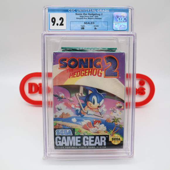 SONIC THE HEDGEHOG 2 II - CGC GRADED 9.2 A+! NEW & Factory Sealed! (Sega Game Gear)