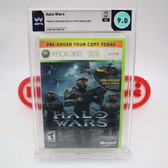 HALO WARS - BEST BUY PRE-ORDER DISPLAY ONLY BOX W/ WARTHOG! WATA GRADED 9.0! (XBox 360)