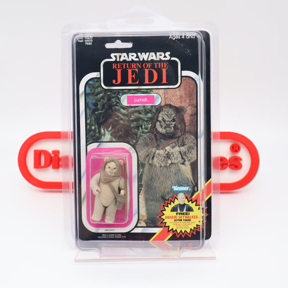 LUMAT - EWOK - 79 BACK - NEW Authentic & Factory Sealed + STAR CASE! (MOC Vintage Star Wars Figure)