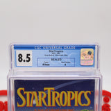 STAR TROPICS - CGC GRADED 8.5 A! NEW & Factory Sealed with Authentic H-Seam! (NES Nintendo)