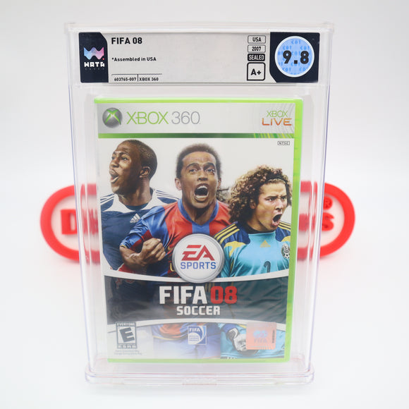 FIFA 08 2008 SOCCER - WATA GRADED 9.8 A+! NEW & Factory Sealed! (XBox 360)