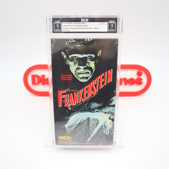 FRANKENSTEIN - IGS GRADED 9.0 BOX & 9.0 SEAL! NEW & Factory Sealed with Authentic V-Overlap Seam! (VHS)