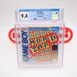 WORDZAP / WORD ZAP - CGC GRADED 9.4 A+! NEW & Factory Sealed with Authentic H-Seam! (Game Boy Original)