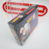BRETT HULL NHL HOCKEY 95 1995 - NEW & Factory Sealed with Authentic V-Seam! (SNES Super Nintendo)