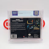 SUPER GHOULS 'N GHOSTS / GHOSTS N' GOBLINS SEQUEL! MADE IN JAPAN - PSA/WATA GRADED 7.0 A! NEW & Factory Sealed! (SNES Super Nintendo)