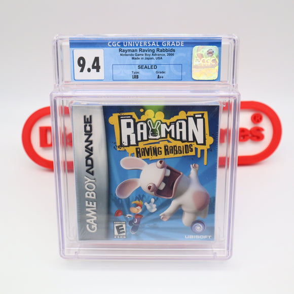 RAYMAN: RAVING RABBIDS - CGC GRADED 9.4 A++! NEW & Factory Sealed! (Game Boy Advance GBA)