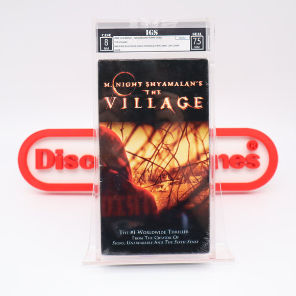M. NIGHT SHYAMALAN'S: THE VILLAGE - IGS GRADED 8 NM BOX & 7.5 SEAL! NEW & Factory Sealed with Authentic H-Overlap Seam! (VHS)